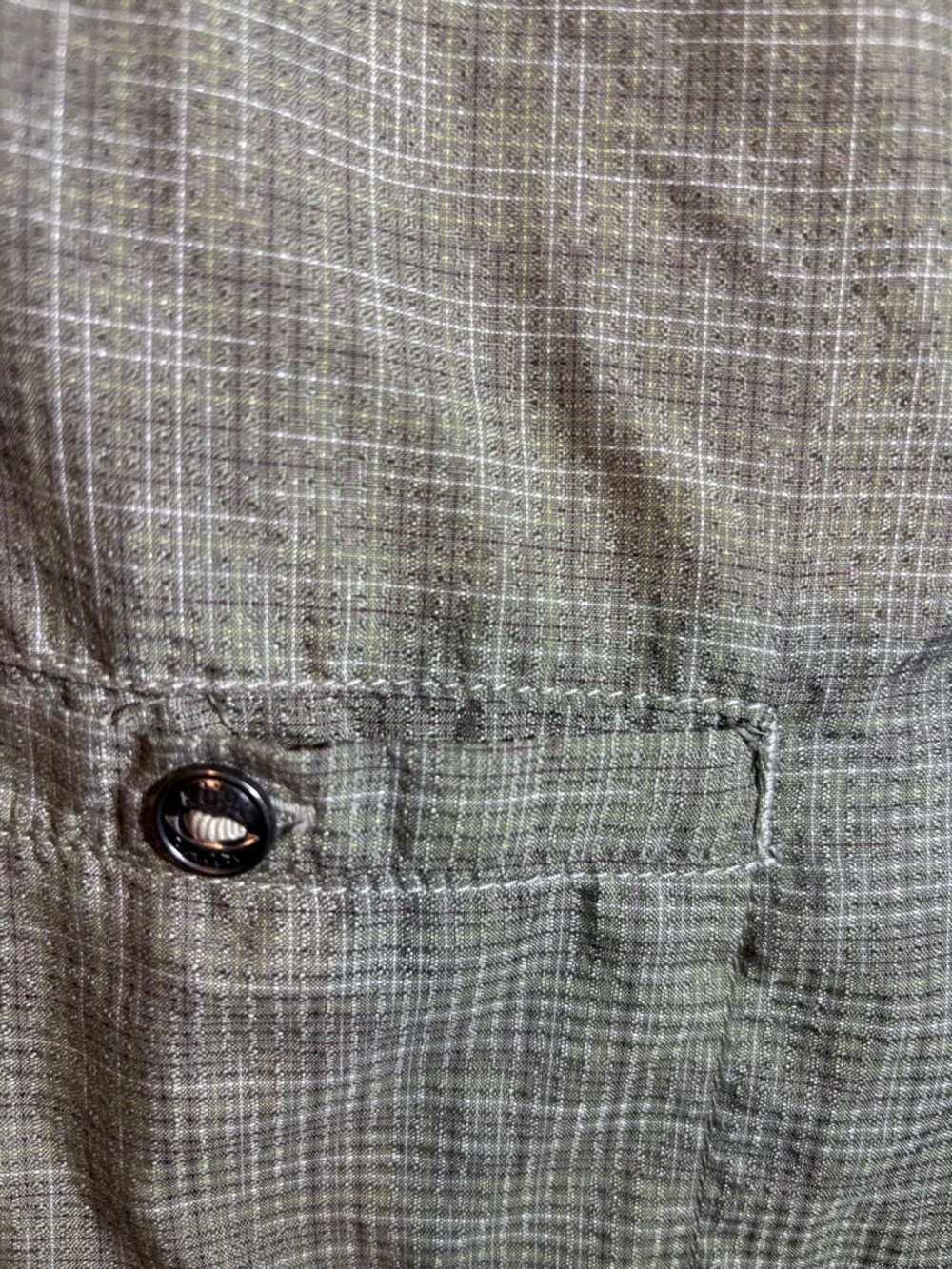 Kuhl Olive Green Plaid Short-Sleeve Button-Down Shirt - Picture 9 of 13